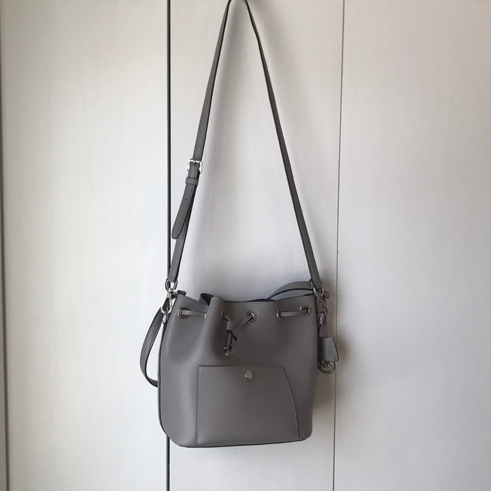 Michael Kors grey bucket purse